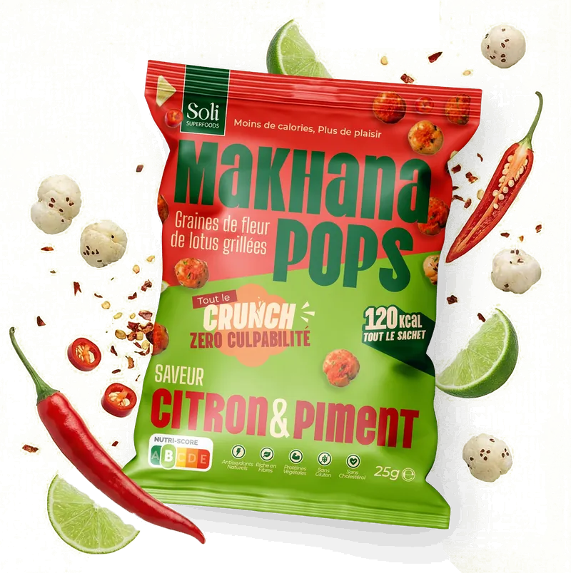 Bolsa de 25 g de Makhana Pops Limón & Guindilla