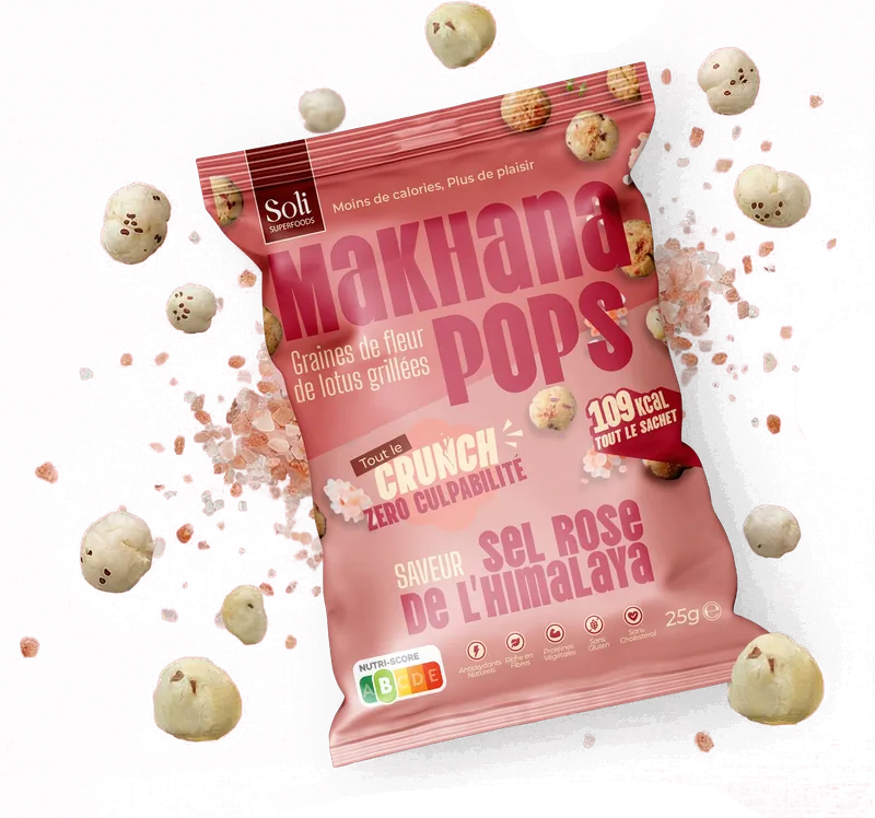 Bolsa de 25 g de Makhana Pops Sal rosa del Himalaya